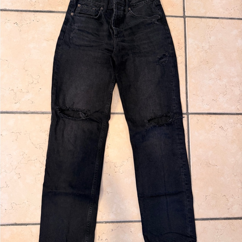 nuuds women’s Black Straight Jeans